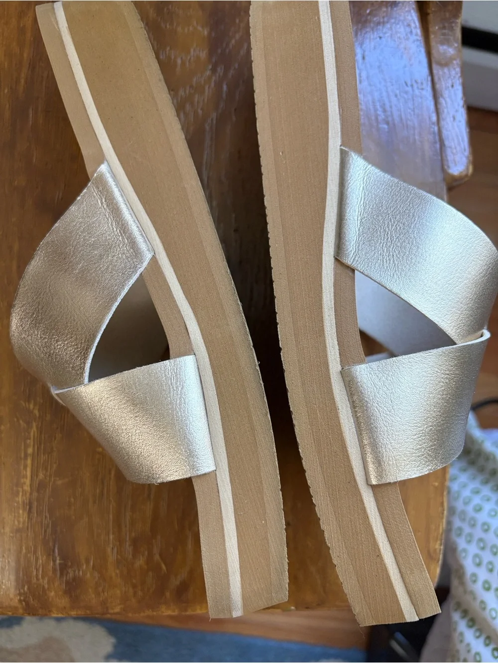 Reef Gold Slide Sandals